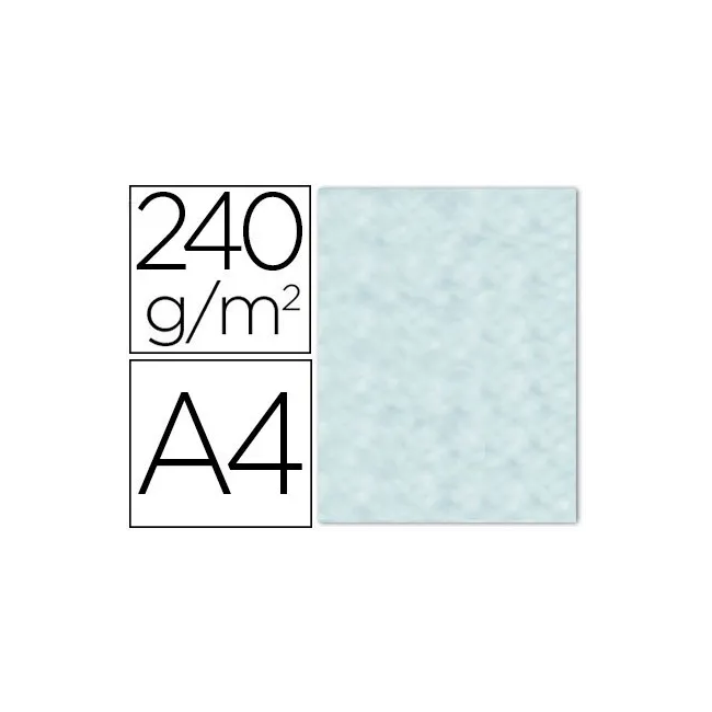 PAPEL COLOR LIDERPAPEL PERGAMINO CON BORDES A4 240G/M2 AZUL PACK DE...