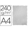 PAPEL COLOR LIDERPAPEL PERGAMINO CON BORDES A4 240G/M2 GRIS PACK DE...