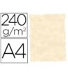 PAPEL COLOR LIDERPAPEL PERGAMINO CON BORDES A4 240G/M2 HUESO PACK D...