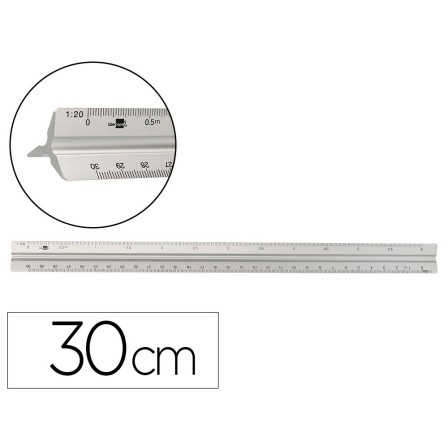 ESCALA LIDERPAPEL ALUMINIO FORMA TRIANGULAR CON FUNDA PROTECTORA LO...