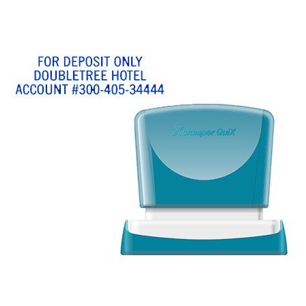 SELLO X-STAMPER QUIX PERSONALIZABLE COLOR AZUL MEDIDAS 16X48 MM Q-11