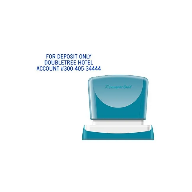 SELLO X-STAMPER QUIX PERSONALIZABLE COLOR AZUL MEDIDAS 16X48 MM Q-11