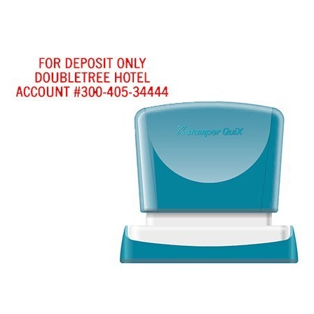 SELLO X-STAMPER QUIX PERSONALIZABLE COLOR ROJO MEDIDAS 16X48 MM Q-11