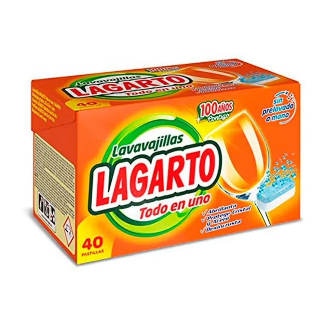 PASTILLA LAVAVAJILLAS LAGARTO TODO EN UNO ABRILLANTA DESINCRUSTA Y ...