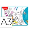 MANTEL PARA COLOREAR MAPED INDIVIDUAL DIN A3 PACK DE 15 UNIDADES SU...