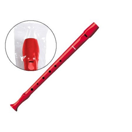 FLAUTA HOHNER 9508 COLOR ROJA FUNDA VERDE Y TRANSPARENTE