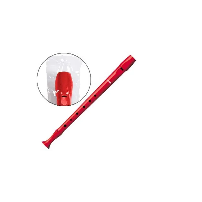 FLAUTA HOHNER 9508 COLOR ROJA FUNDA VERDE Y TRANSPARENTE