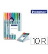 ROTULADOR STAEDTLER TRIPLUS FINELINER ESTUCHE 10 COLORES SURTIDOS