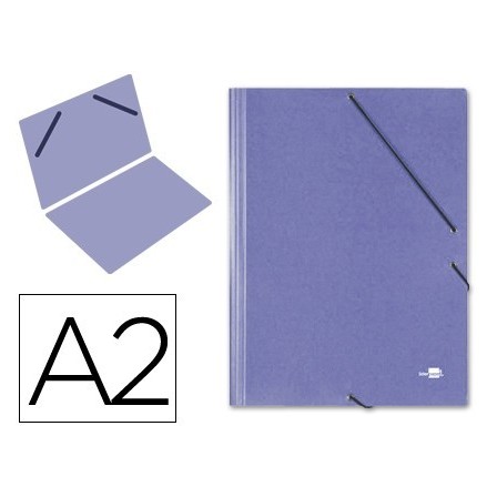 CARPETA PLANOS LIDERPAPEL A2 CARTON GOFRADO N 12 AZUL