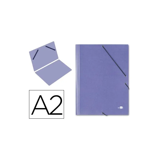 CARPETA PLANOS LIDERPAPEL A2 CARTON GOFRADO N 12 AZUL