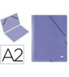 CARPETA PLANOS LIDERPAPEL A2 CARTON GOFRADO N 12 AZUL