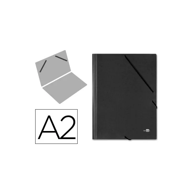 CARPETA PLANOS LIDERPAPEL A2 CARTON GOFRADO N 12 NEGRO