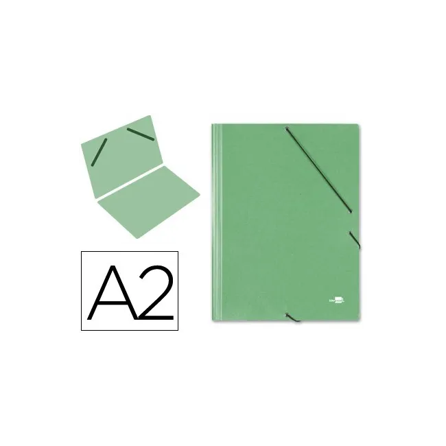 CARPETA PLANOS LIDERPAPEL A2 CARTON GOFRADO N 12 VERDE