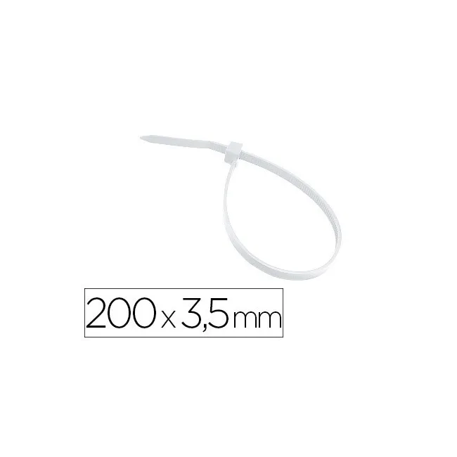 BRIDA 3M PARA INTERIOR BLANCA 200X3,5 MM BOLSA DE 100 UNIDADES