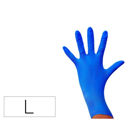 GUANTE DE NITRILO DESECHABLE SENSITIVE SIN POLVO TALLA L GRANDE COL...