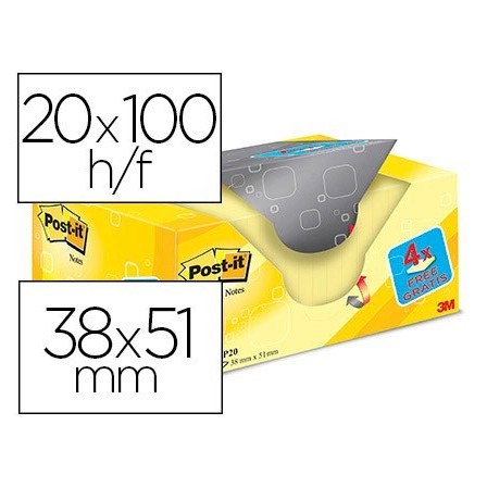 BLOC DE NOTAS ADHESIVAS QUITA Y PON POST-IT SUPER STICKY AMARILLO C...
