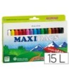 LAPICES DE CERA ALPINO MAXIDACS CAJA DE 15 COLORES SURTIDOS