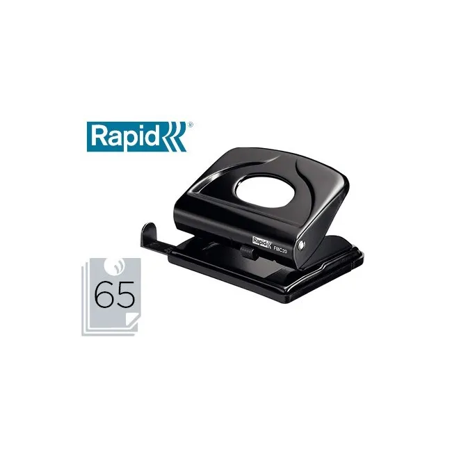 TALADRADOR RAPID FMC20 METALICO COLOR NEGRO CAPACIDAD 20 HOJAS