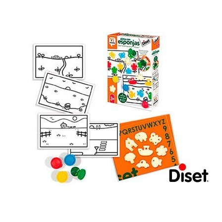 JUEGO DISET DIDACTICO PINTA CON ESPONJAS