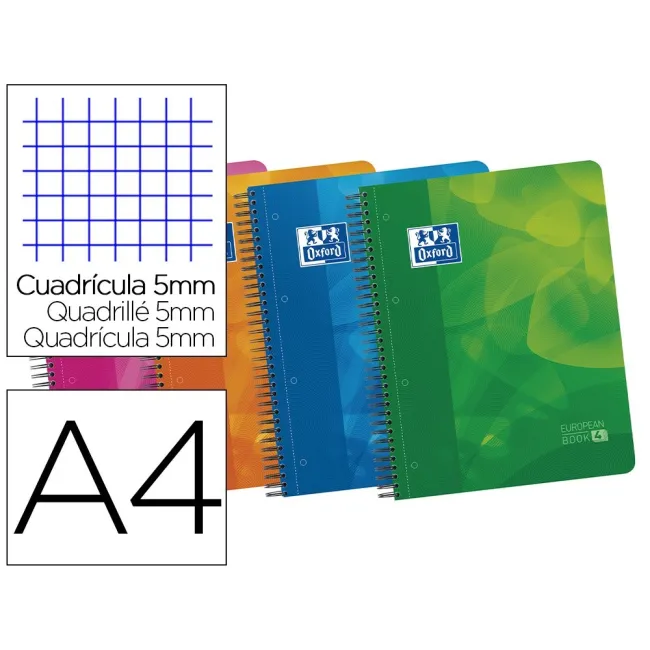 BLOC ESPIRAL OXFORD TAPA PLASTICO OPTIK PAPER MICROPERFDIN A4 120 H...