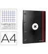 CARPETA CON RECAMBIO LIDERPAPEL ANTARTIK A4 CUADRO 5 MM FORRADA 4 A...