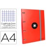 CARPETA CON RECAMBIO LIDERPAPEL ANTARTIK A4 CUADRO 5 MM FORRADA 4 A...