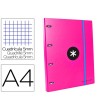 CARPETA CON RECAMBIO LIDERPAPEL ANTARTIK A4 CUADRO 5 MM FORRADA 4 A...