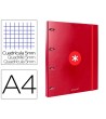 CARPETA CON RECAMBIO LIDERPAPEL ANTARTIK A4 CUADRO 5MM FORRADA 4 AN...