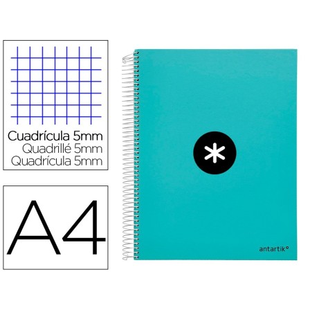 CUADERNO ESPIRAL LIDERPAPEL A4 MICRO ANTARTIK TAPA FORRADA120H 100 ...