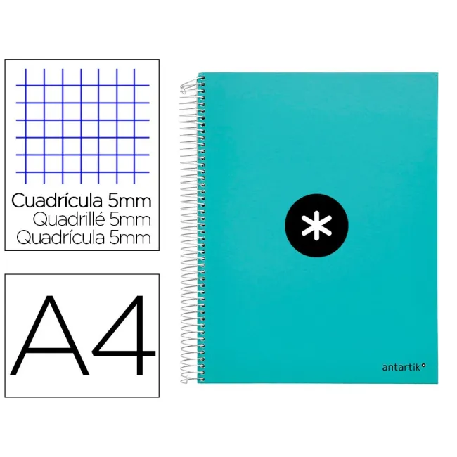 CUADERNO ESPIRAL LIDERPAPEL A4 MICRO ANTARTIK TAPA FORRADA120H 100 ...