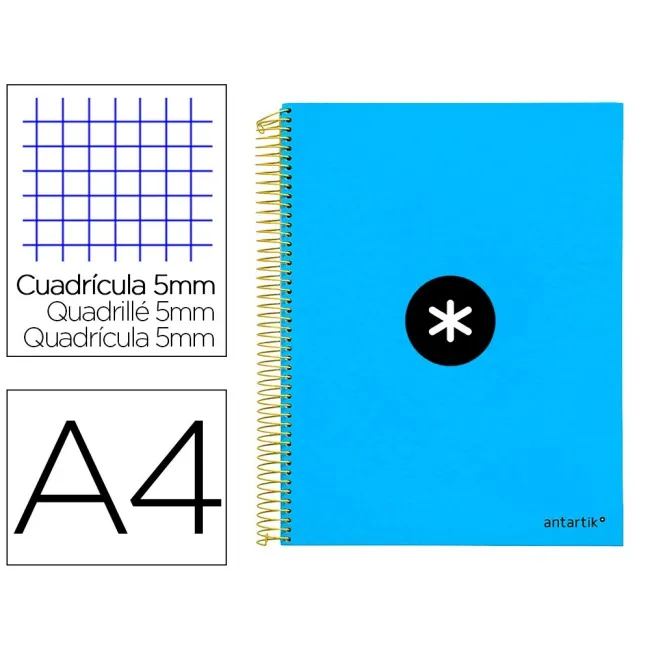 CUADERNO ESPIRAL LIDERPAPEL A4 MICRO ANTARTIK TAPA FORRADA 120H 100...