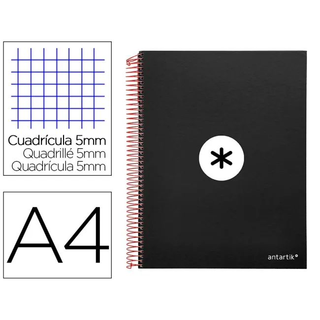 CUADERNO ESPIRAL LIDERPAPEL A4 MICRO ANTARTIK TAPA FORRADA 120H 100...