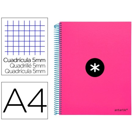 CUADERNO ESPIRAL LIDERPAPEL A4 MICRO ANTARTIK TAPA FORRADA 120H 100...