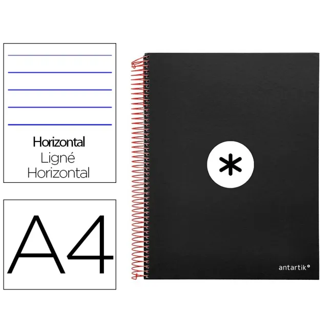 CUADERNO ESPIRAL LIDERPAPEL A4 MICRO ANTARTIK TAPA FORRADA 120H 100...