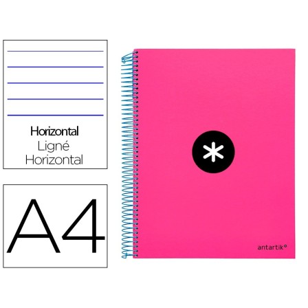 CUADERNO ESPIRAL LIDERPAPEL A4 MICRO ANTARTIK TAPA FORRADA 120H 100...