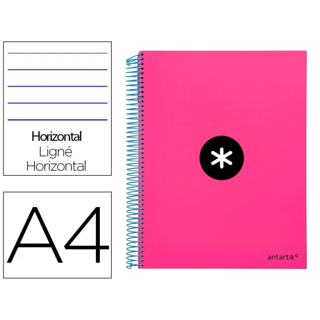CUADERNO ESPIRAL LIDERPAPEL A4 MICRO ANTARTIK TAPA FORRADA 120H 100...