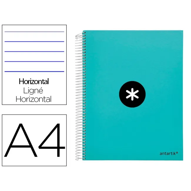 CUADERNO ESPIRAL LIDERPAPEL A4 MICRO ANTARTIK TAPA FORRADA 120H 100...