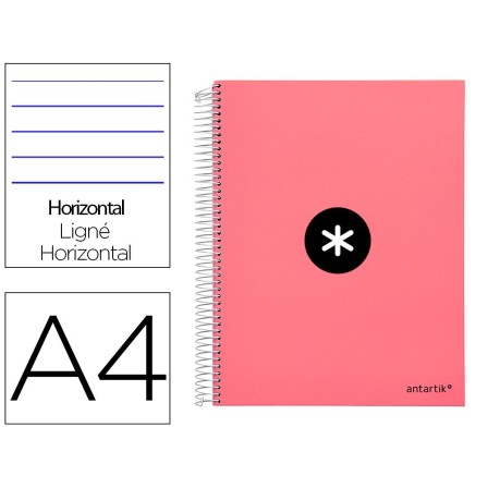CUADERNO ESPIRAL LIDERPAPEL A4 MICRO ANTARTIK TAPA FORRADA 120H 100...