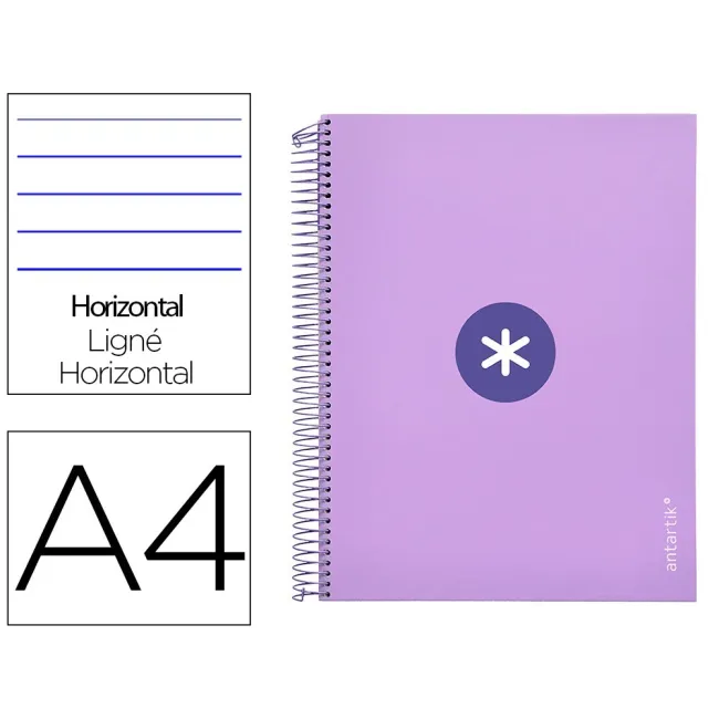 CUADERNO ESPIRAL LIDERPAPEL A4 MICRO ANTARTIK TAPA FORRADA 120H 100...