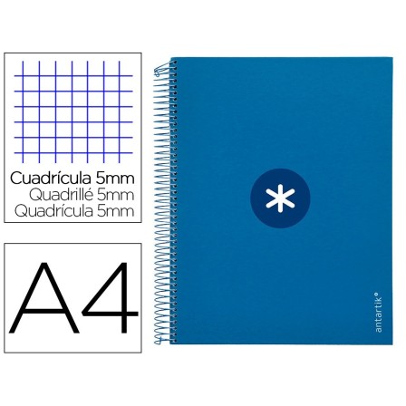 CUADERNO ESPIRAL LIDERPAPEL A4 MICRO ANTARTIK TAPA FORRADA120H 100 ...