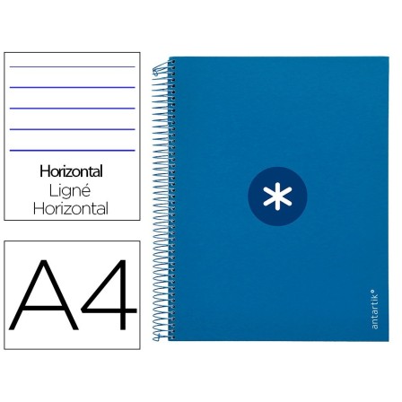 CUADERNO ESPIRAL LIDERPAPEL A4 MICRO ANTARTIK TAPA FORRADA120H 100 ...
