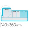 PLANIFICADOR SEMANAL NOBO MAGNETICO COLOR AZUL 140X360 MM