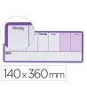 PLANIFICADOR SEMANAL NOBO MAGNETICO COLOR VIOLETA 140X360 MM