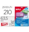 ETIQUETA ADHESIVA APLI 12328 TAMAÑO 63,5X38,1 MM PARA CONGELADOS CA...
