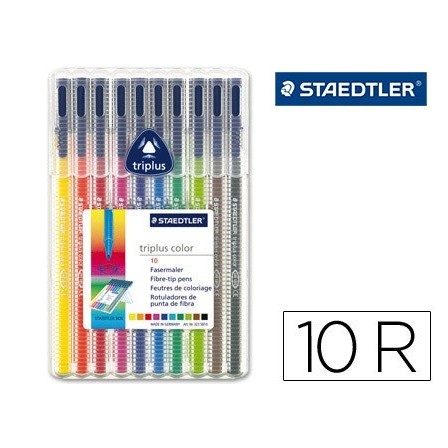 ROTULADOR STAEDTLER TRIPLUS ESTUCHE 10 COLORES
