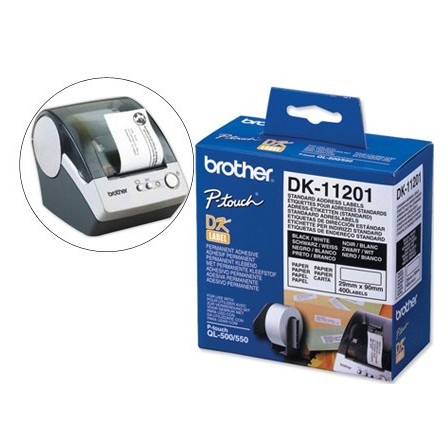 ETIQUETA ADHESIVA BROTHER DK11201 -TAMAÑO 29X90 MM PARA IMPRESORAS ...