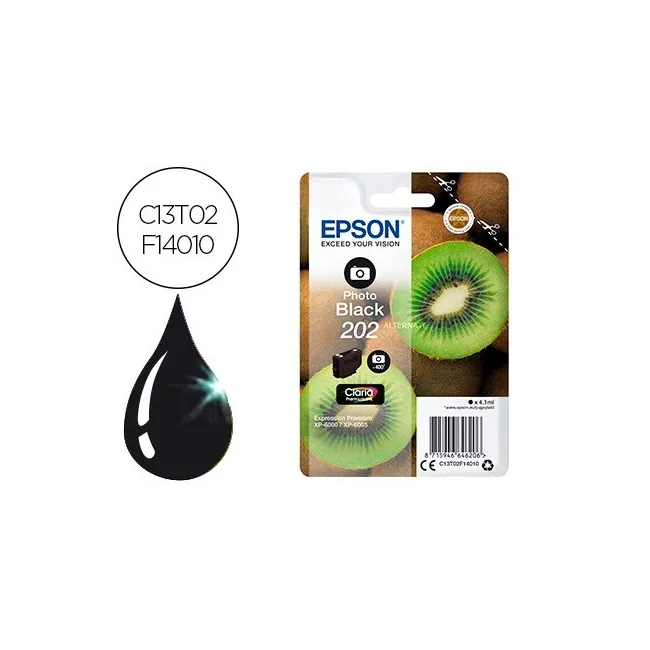 INK-JET EPSON 202 XP-6000 / XP-6005 / XP-6100 / XP-6105 PHOTO NEGRO...