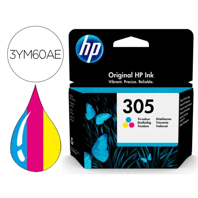 INK-JET HP 305 DESKJET 1210 / 1212 / 1255 / 2732 / 2752 / 4155 / 41...