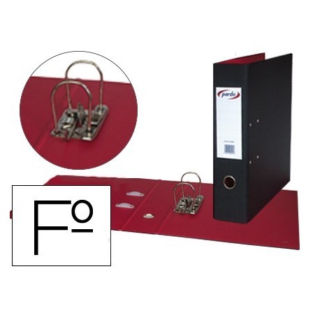 ARCHIVADOR DE PALANCA PARDO FOLIO PLASTICO 2 ANILLAS DE 70 MM COLOR...