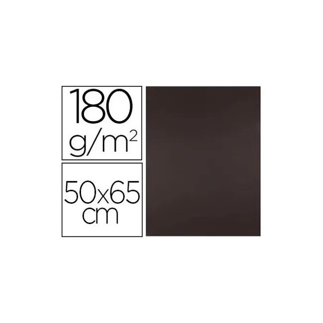 CARTULINA LIDERPAPEL 50X65 180 GR MARRON PAQUETE DE 25